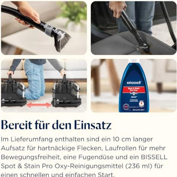Bissell SpotClean C9 Pro, Nassreiniger mit SmartMix-Tank, 400 Watt, schwarz – Bild 12