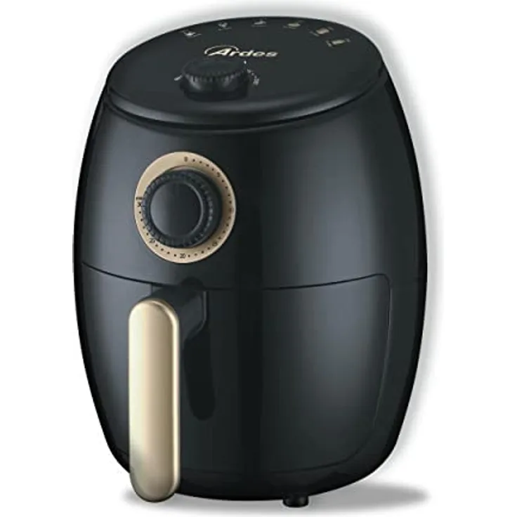ARDES - Heißluftfritteuse 2 Liter Fassungsvermögen Air Fryer klein 30-Minuten-Timer Höchsttemperatur 200 °C Modell Eldorada Mini 2L AR1K32