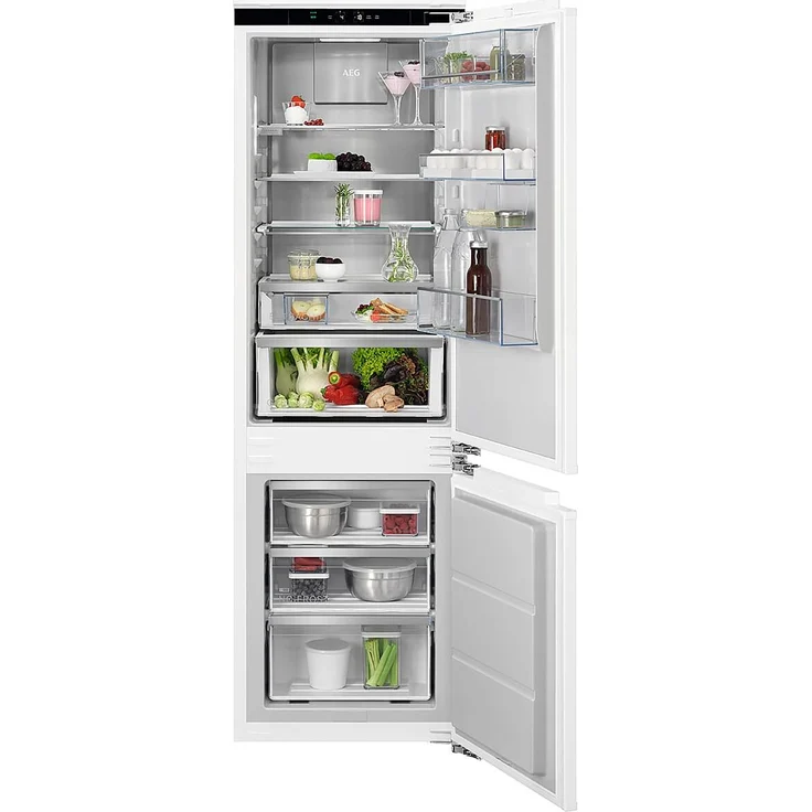 AEG EK8D18C Einbau-Kühl-Gefrierkombination, 245 L Kapazität, Inverter Kompressor, EcoLine, NoFrost-Technik, weiß