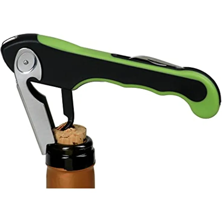 Fuchs Kellner Messer - Soft Touch Griff, Profi-Kellnermesser mit weicher gummierter Griff, Cocktailzubehör