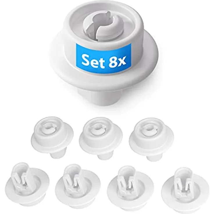 Korbrollenset 8 Stk Korbrolle Ersatz für AEG 5027905900/5 50279059005 Rolle Rad für Unterkorb Spülmaschine Geschirrspüler