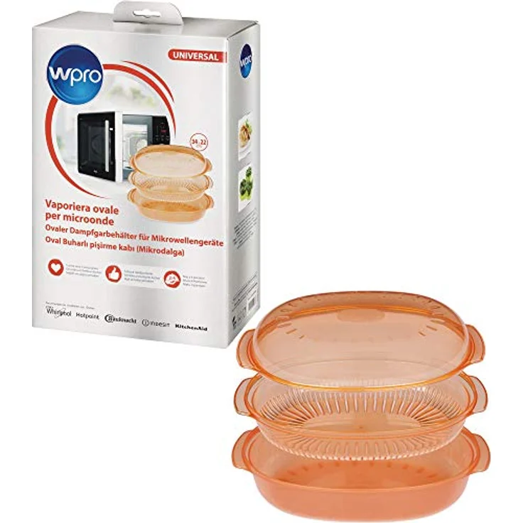 Whirlpool Dampfschale oval EASYCOOK STM250, Ersatzteil 340 x 220 mm für Mikrowellen – Bild 3