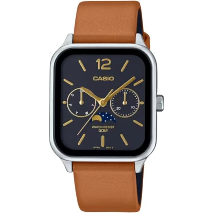 Casio Watch MTP-M305L-1AVER, Multi-Dial Uhr mit Kalenderfunktion, Braun – Bild 1