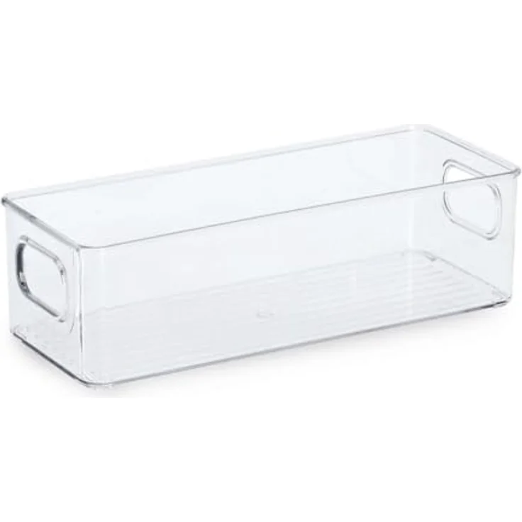 Zeller Transparenter Organizer aus Kunststoff, 25,5 x 10 x 7,6 cm, Tragegriffe für einfache Organisation, transparent – Bild 2