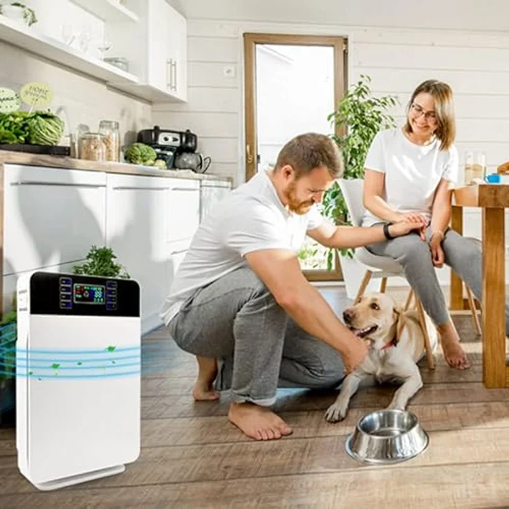MediaShop Livington AirPurifier Luftreiniger, bis zu 30m² | 6-Filter-System | zuschaltbares UV-Licht | Automatik-Funktion | 3 Stufen | Timer – Bild 3