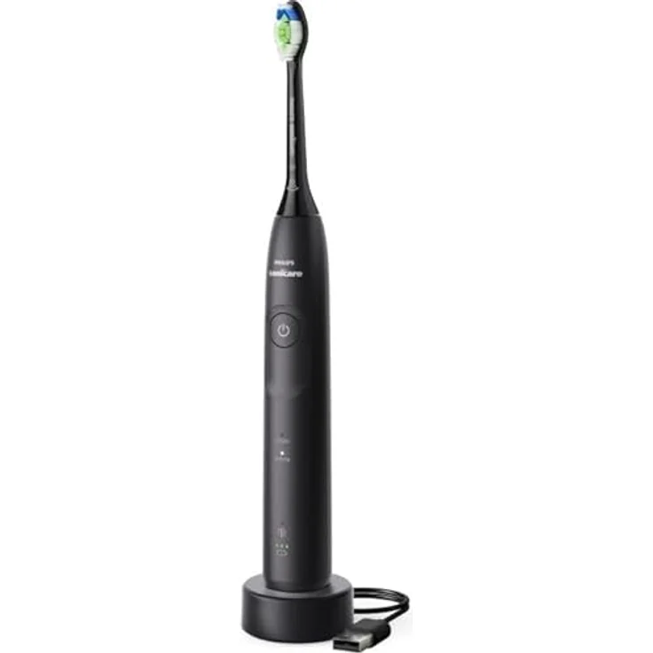 PHILIPS Sonicare HX7111/01 Series 5500, Elektrische Zahnbürste Schwarz mit Schalltechnologie und W2 Optimal White Bürstenkopf – Bild 1