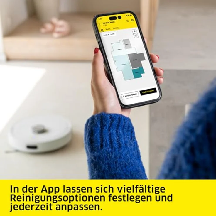 Kärcher RVC 3, Saug- und Wischroboter mit 15.000 Pa, App-Steuerung, Laser-Navigation, für Hartböden und Teppiche, automatisches Laden – Bild 5
