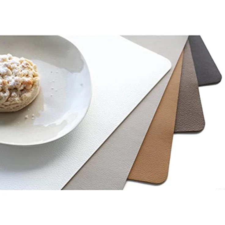 ASA Table Tops Tischset, Kunstleder, Stein-Grau, 46 x 33 cm – Bild 2