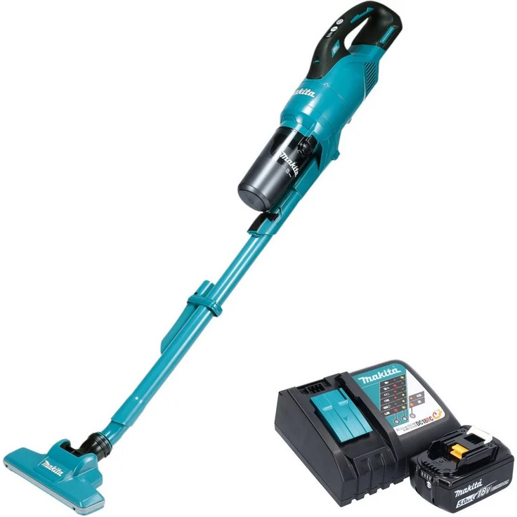 Makita DCL 286 FRT, Akku-Handstaubsauger 18 V mit Zyklonabscheider, 0,25 l Behälter, 1x Akku 5,0 Ah + Ladegerät