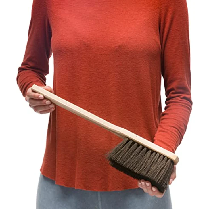 Bürstenhaus Redecker Kehrgarnitur Werkstatthandfeger, 43 cm lang, Buchenholz mit Arenga oder Rosshaar-Bestückung – Bild 3