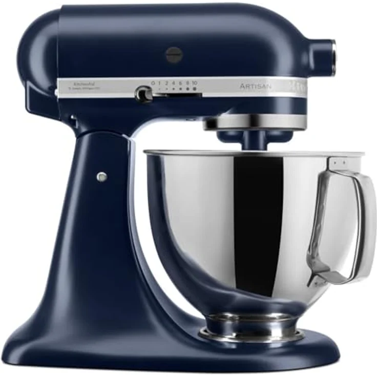 KitchenAid 5KSM125EIB, Küchenmaschine mit 300 Watt Leistung und 4,8 Litern Schüsselvolumen, Blau – Bild 1
