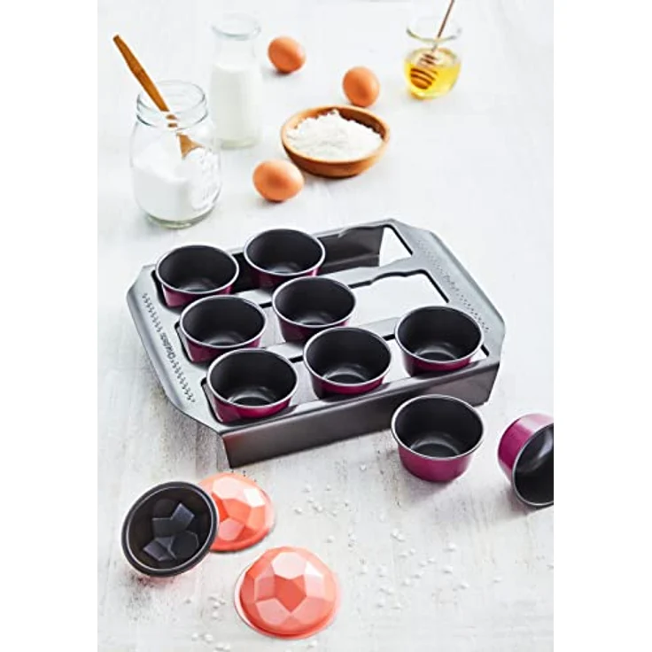 Tefal Kuchenform mit 9 Fingerabdrücken, Antihaftbeschichtung, austauschbar, perfektes Backen, kreative und leckere Rezepte, nicht kompatibel mit Cake Factory, Creabake J3040104 – Bild 5