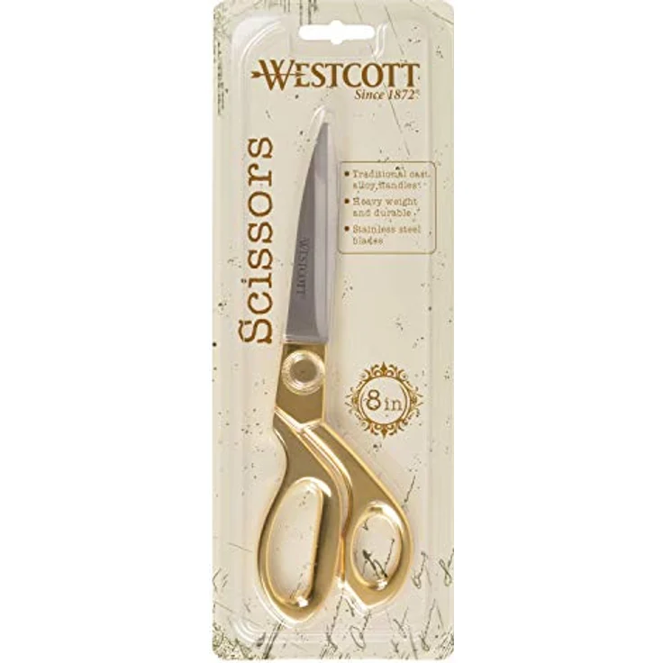 Westcott 17196 20,3 cm Edelstahl Gold Schere für Büro und Zuhause – Bild 2