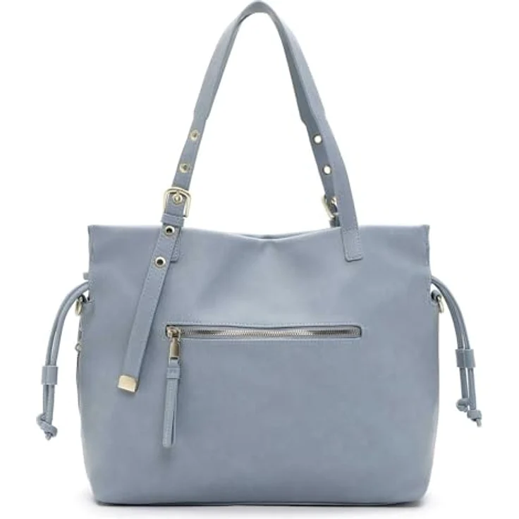 Tamaris Shopper TAS Franca, Uni-Design mit Reißverschluss, Feinsynthetik, schwarz – Bild 3