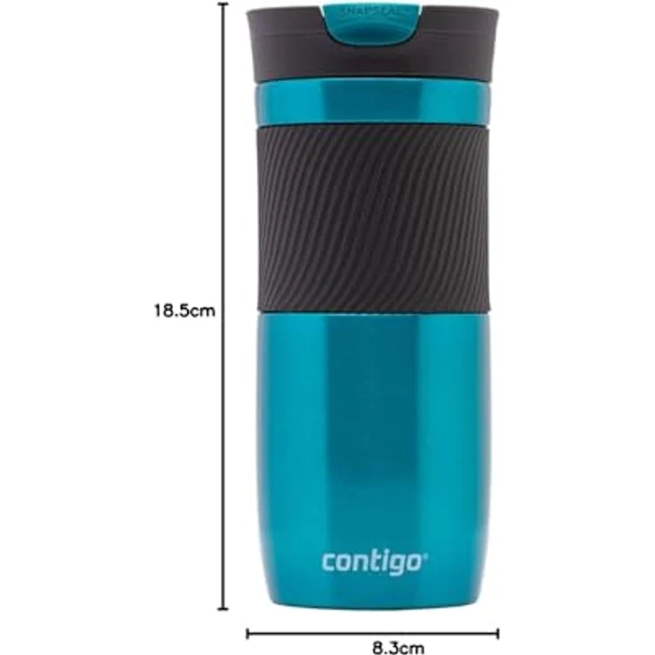 Contigo Thermobecher Byron Snapseal, Edelstahl Isolierbecher, Kaffebecher to go, auslaufsicher, spülmaschinenfester Deckel BPA-frei, 470 ml – Bild 9