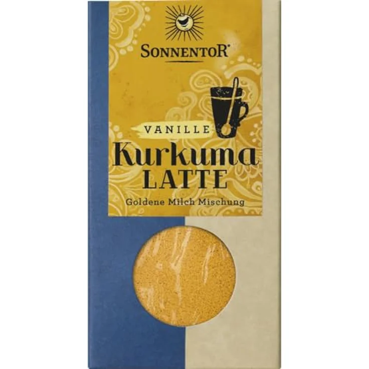 SONNENTOR Kurkuma Latte Vanille Bio, 60 g - Ayurvedischer Tee mit süßlichem Geschmack und einfacher Zubereitung – Bild 2