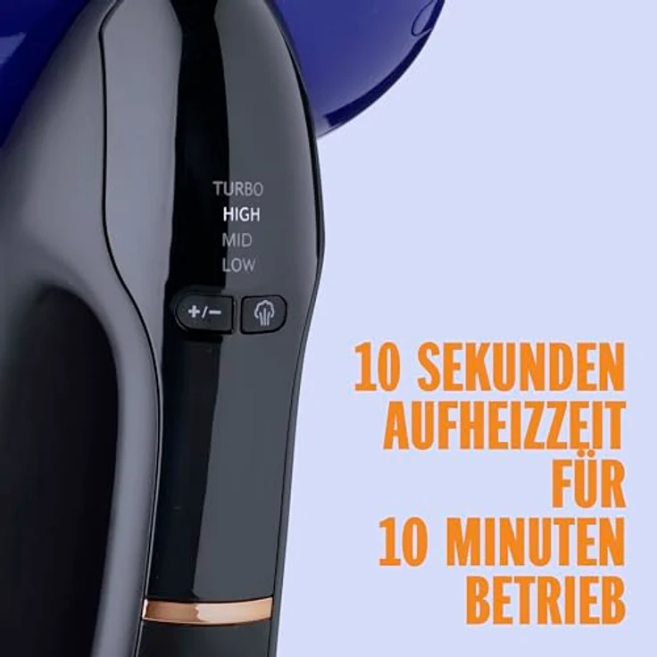 BaByliss Conair GS108E Steam & Iron Turbo, tragbarer Dampfglätter mit 1875 Watt Leistung, 40 % mehr Dampf, Blau/Schwarz – Bild 8