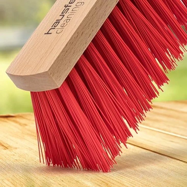 Hausfelder Kehrgarnitur Handfeger 2er Set, 2 x Handfeger mit stabilen Kunststoffborsten, extra langer Griff, ideal für Outdoor-Reinigung – Bild 5