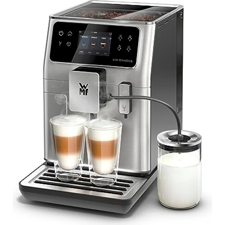 WMF Perfection 680 Kaffeevollautomat mit Milchsystem, 21 Getränkespezialitäten, Double Thermoblock, Edelstahl-Mahlwerk, Nutzerprofil, 0,6l Milchbehälter, Wifi - Preisvergleich – Bild 1