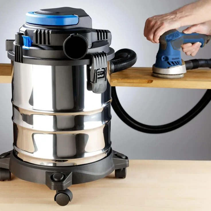 Westfalia 3in1 Edelstahl Nass-/Trockensauger, 1200 Watt mit Blasfunktion und 25 Liter Tankinhalt
