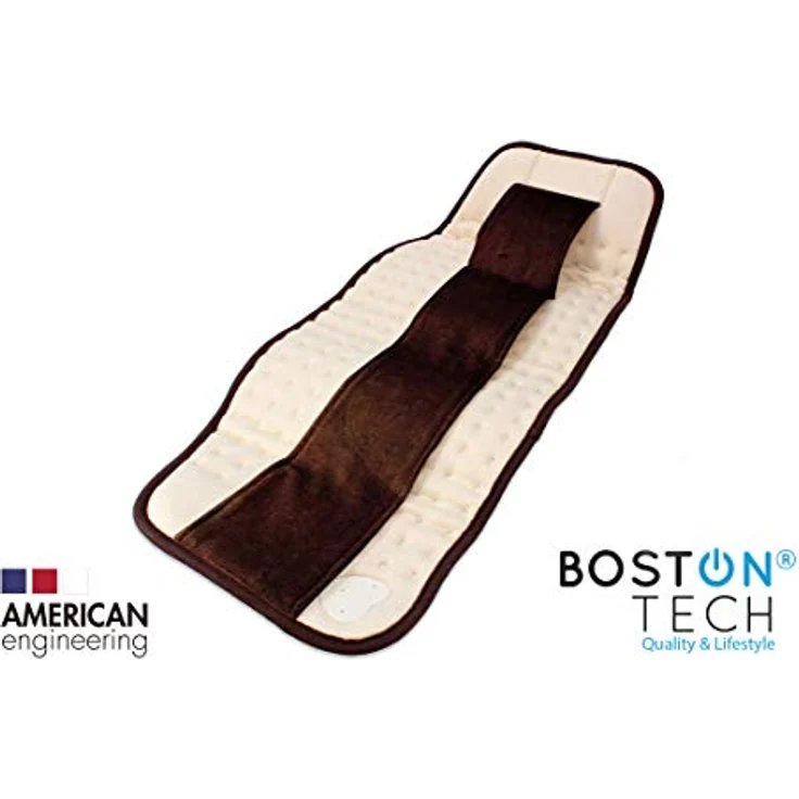 Boston Tech WE116 Heizkissen elektrisch für Bauch und Rücken Tasche - Heizgürtel mit 3 Temperaturstufen & Abschaltautomatik - Wärmegürtel mit verstellbarem Band und Klettverschluss Anthrazit 29x69cm – Bild 5