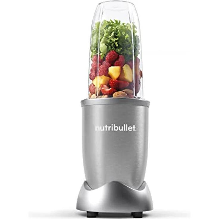 nutribullet Pro, 900 Watt Leistung, Einfach und schnell in der Anwendung, Kompakt, Leicht zu reinigen, Mit 700 ml Becher, Smoothiemixer, Smoothie Maker, Elektrischer Mixer, NB904S, Silber – Bild 1