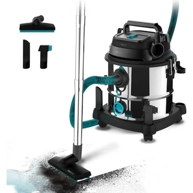 Cecotec Conga Rockstar Wet & Dry Steel MAX, Nass- und Trockensauger 20 L, 1400 W, 22 kPa, Metallstruktur, Blase- und Saugsystem, 5m Aktionsradius – Bild 2