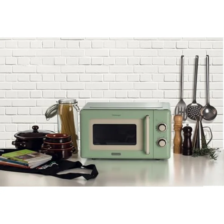 Ariete Mikrowelle Vintage 20 Liter, 800 Watt, 3-in-1-Funktionen, grün – Bild 5