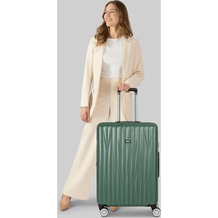 Brics Cervia 2.0, Hartschalenkoffer Trolley M, 69 cm mit Dehnfalte, 77 l, Grün, 4 Rollen – Bild 7