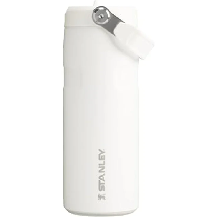 Stanley Flip Straw 2.0 Trinkflasche mit Strohhalm, 0.47L, doppelwandige Vakuumisolierung, hält 40 Stunden eisgekühlt, BPA-frei, auslaufsicher, spülmaschinenfest, Frost – Bild 1