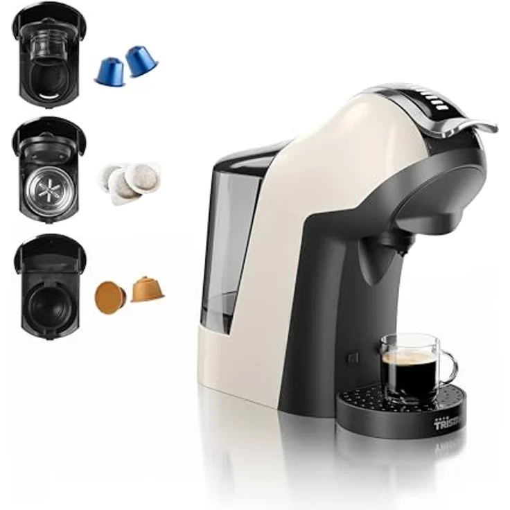 Tristar CM-2301 Multifunktions-Kaffeemaschine 3in1, 19-Bar-Hochdruckpumpe, beige/schwarz – Bild 2