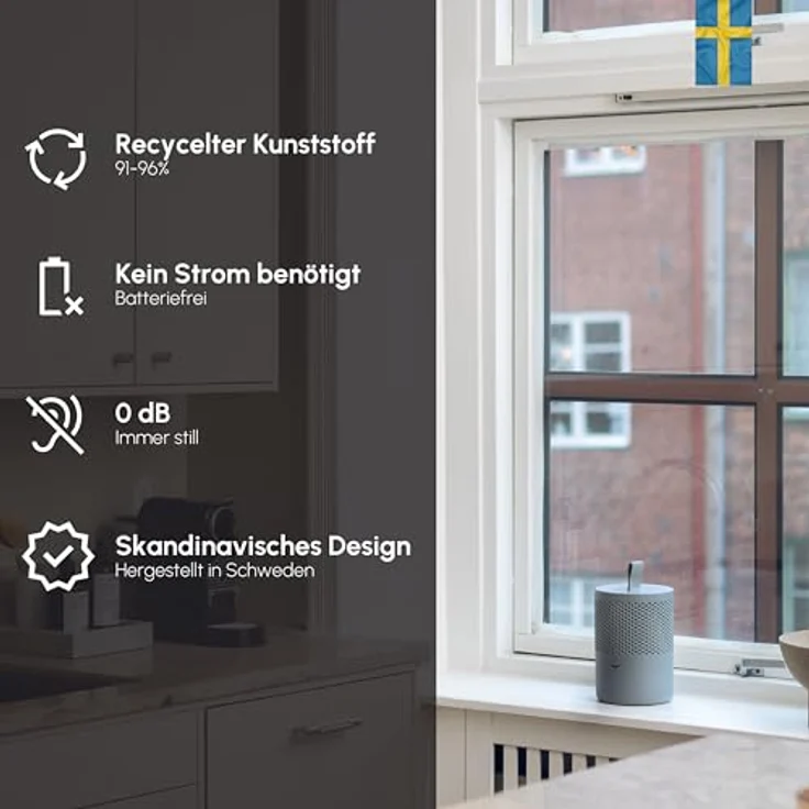 ABSODRY Duo Family - Luftentfeuchter Wohnung ohne Strom - gegen Schimmel - Dehumidifier - Grau – Bild 2