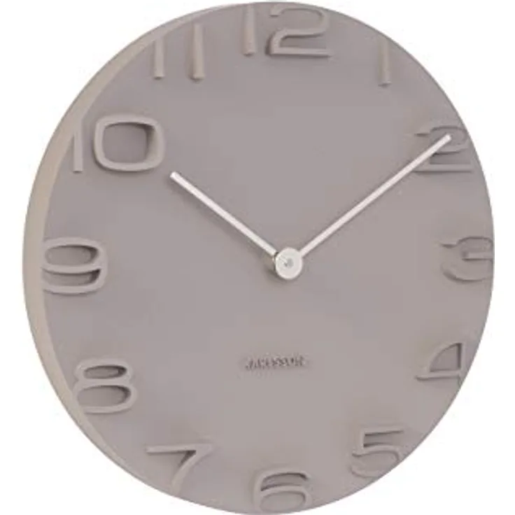 Karlsson On The Edge Uhr, Wanduhr, Kunststoff, Grau, One Size