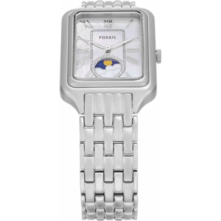 FOSSIL Damen Analog Quarz Uhr ES5400, Edelstahlarmband, 29mm Gehäuse, weißes Perlmuttzifferblatt, wasserdicht bis 50m – Bild 4