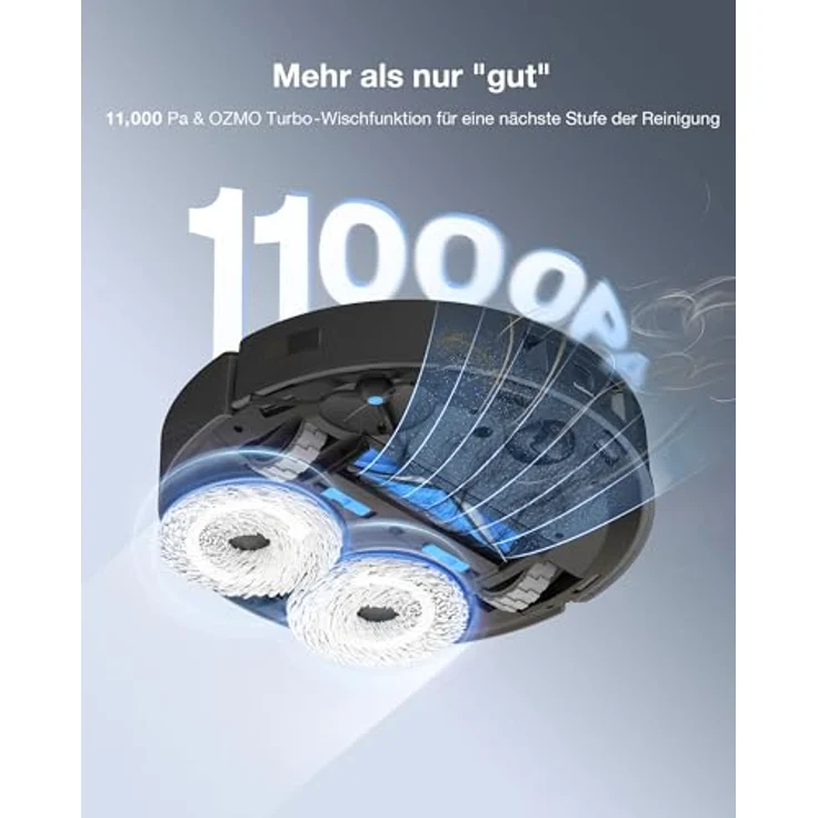 ECOVACS DEEBOT T30 Omni Saugroboter mit Wischfunktion, Mini Station Staubsauger Roboter, 11.000 PA Saugkraft, Adaptive Kantenreinigung mit TruEdge™ Mopping Technolgie, ZeroTangle™ Design – Bild 5