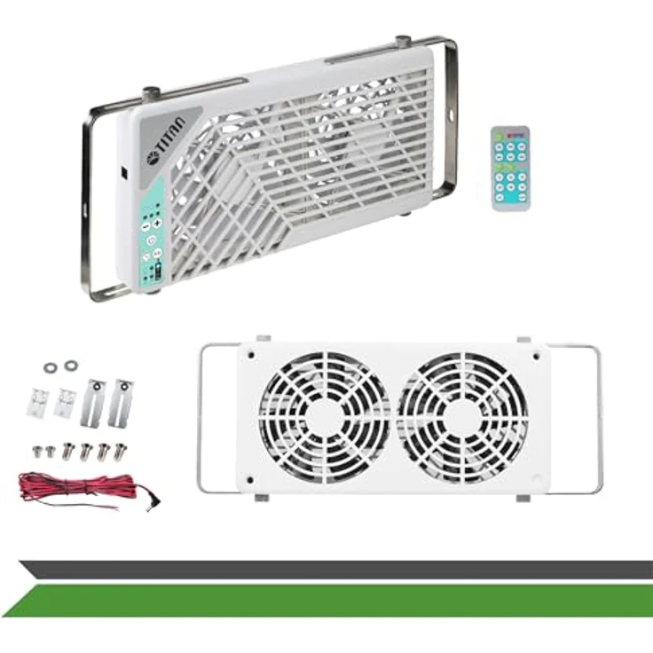 Titan TTC-SC21/V4+ Fenster-Doppellüfter, 2x140mm mit Fernbedienung für Wohnmobil – Bild 4