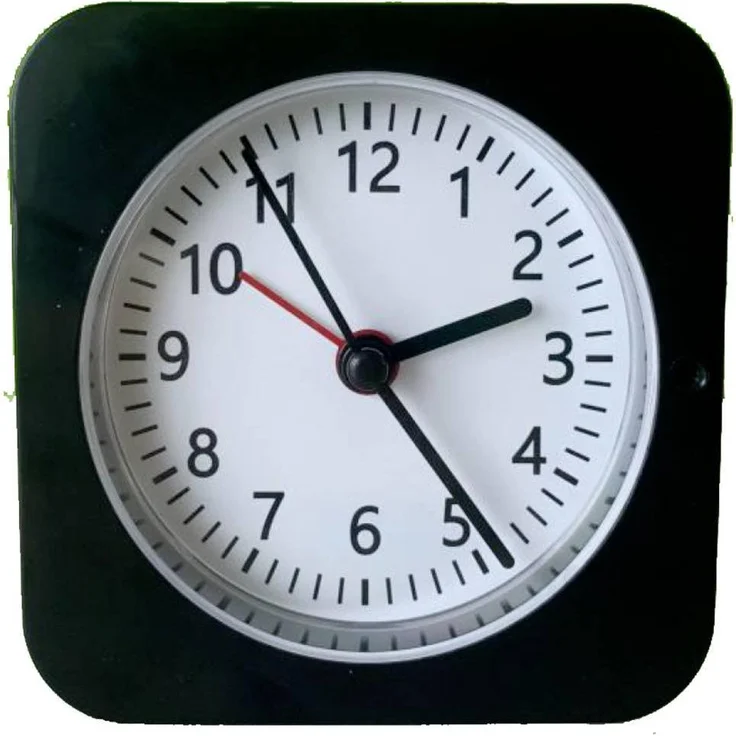 EuroTime ET-29001-05, Bluetooth-Wecker mit Alarmfunktion und rundem Kunststoffgehäuse, schwarz