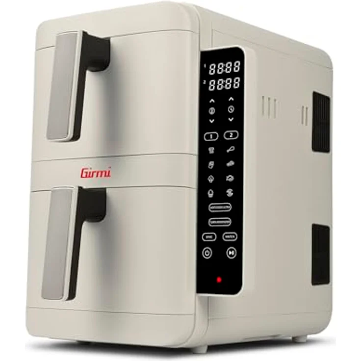 Girmi Heißluftfritteuse FG4101 Ecofrit Dual, 9 Liter, 2 Garkörbe, SYNC- & MATCH-Funktion, 2400 W, 9 Programme, Digitaldisplay – Bild 1