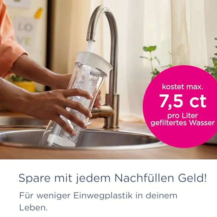 BRITA Wasserfilterkartusche MicroDisc im 3er Pack, Kartuschen für alle BRITA fill&go Trinkflaschen und fill&serve Karaffen zur Reduzierung von geschmacksstörenden Stoffen im Leitungswasser – Bild 5