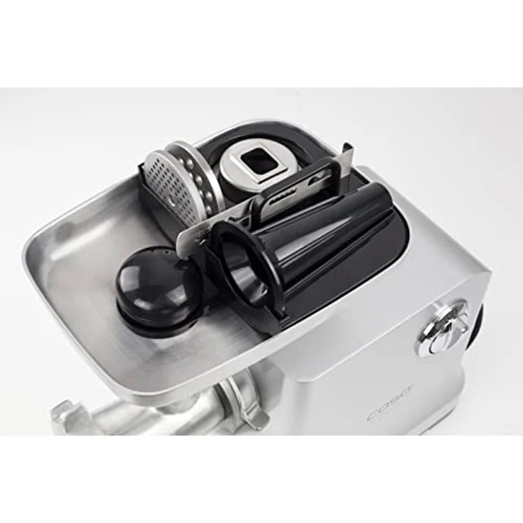 CASO FW2000 Elektrischer Fleischwolf, 800 Watt nominal, 2000 Watt locked, ca. 2kg- Minute, Alu Guss Gehäuse, starker Motor – Bild 6
