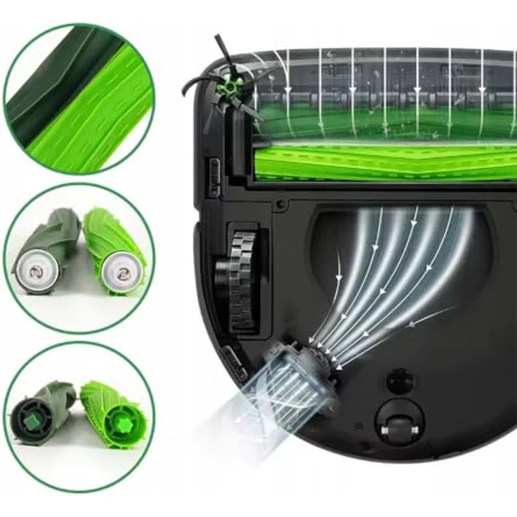 ROSFIX Gummiwalzen Ersatzteil Set für iRobot Roomba S9 S9+ – 252 mm Hauptbürsten, effektive Staub- und Tierhaaraufnahme, werkzeugfreie Montage – Bild 6