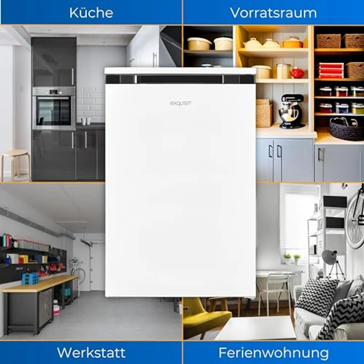 Exquisit Gefrierschrank GS581-051C weiss | Nutzinhalt: 85 L | 4-Sterne-Gefrieren | Türanschlag wechselbar | Standgerät – Bild 5