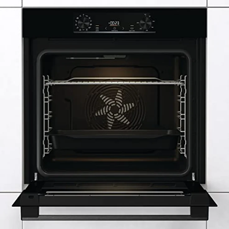 Gorenje OptiBake BOS6737 E02B Einbau-Backofen / 77L / AquaClean/Heißluft/ExtraSteam/AirFry/PerfectGrill/Pizzamode 300°C/Schwarz – Bild 2