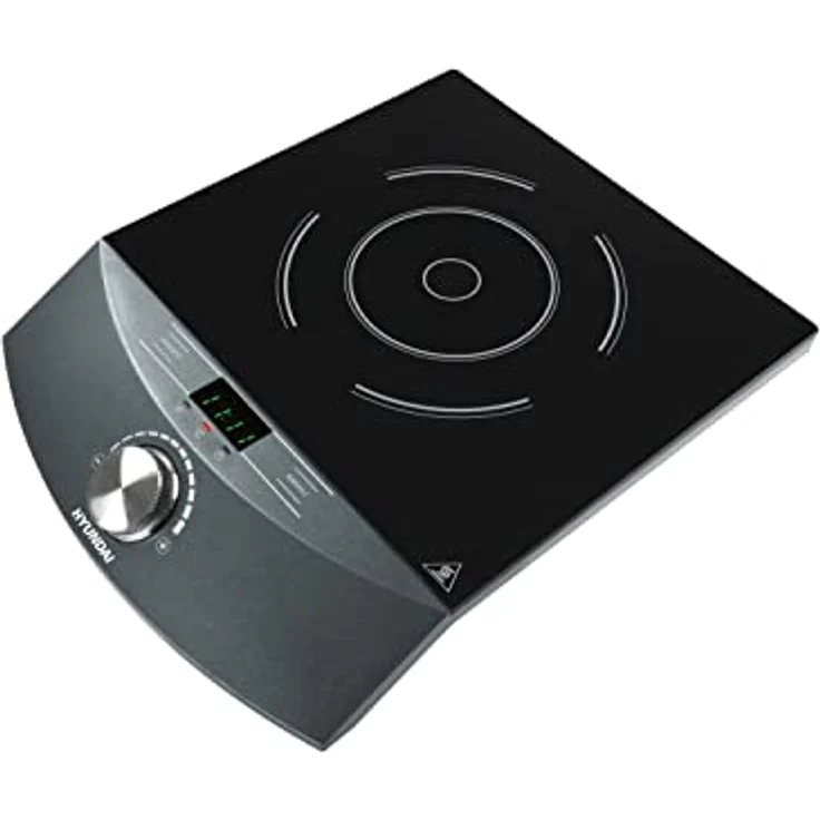 Hyundai Einzel-Induktionskochplatte IND133, 1800W, LED-Display, Thermostat, Temperatureinstellung, schwarz – Bild 3