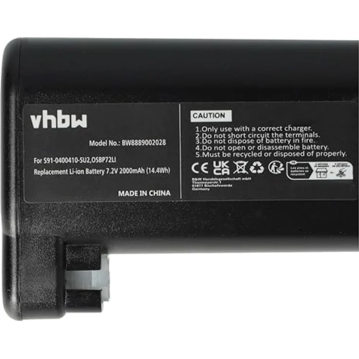 vhbw 2X Akku kompatibel mit AEG RX9-1-SGM, RX9-1-IBM, RX9-2-4STN, RX9-2-4ANM, RX9, RX8-1-4WN Saugroboter (2000 mAh, 7,2 V, Li-Ion) - Leistungsfähige Austausch-Akkus, wiederaufladbar – Bild 5