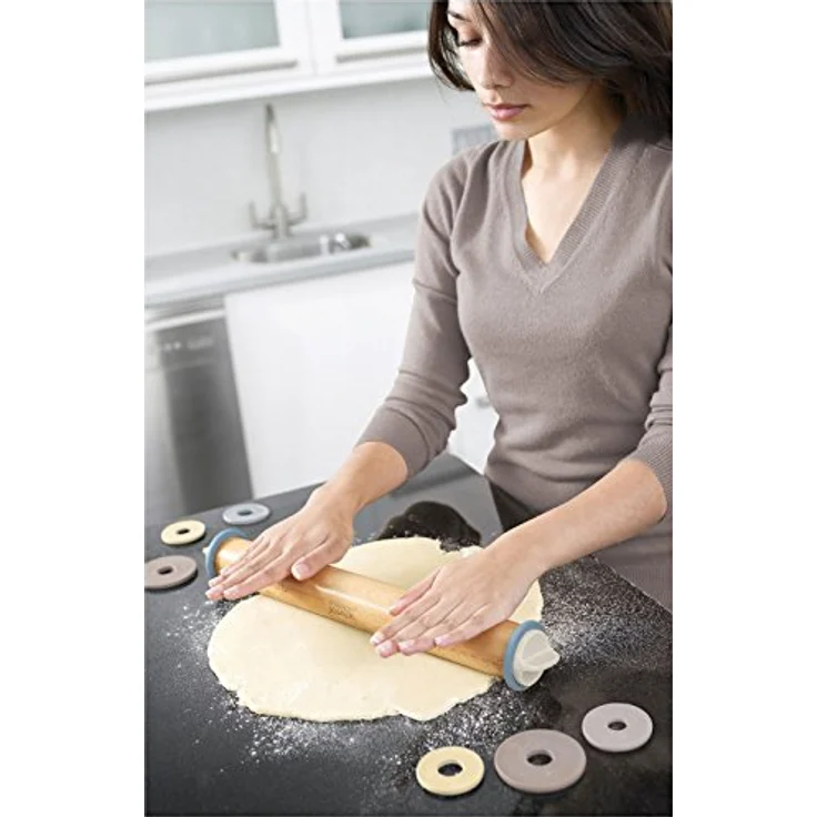 Joseph Joseph Einstellbares Nudelholz, 9 Einheiten - pastellfarbig – Bild 2