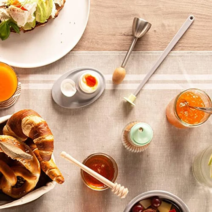 FACKELMANN Ecolution 33012 Glasauskratzer, aus Silikon und ABS, lichtgrau/mintgrün, spülmaschinengeeignet und umweltfreundlich – Bild 2