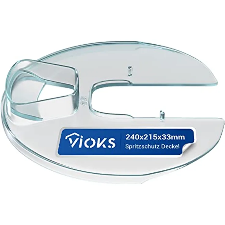 VIOKS Spritzschutz Rührschüssel Deckel für Bosch Küchenmaschine, transparent, kompatibel mit MUM4 Modellen, hochwertiger Kunststoff