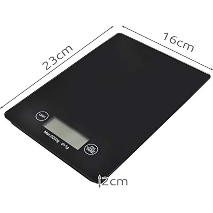 Waage Elektronische Küchenwaage Digital-Waage 5KG 5000g/1g Briefwaage Slim 1158 – Bild 2