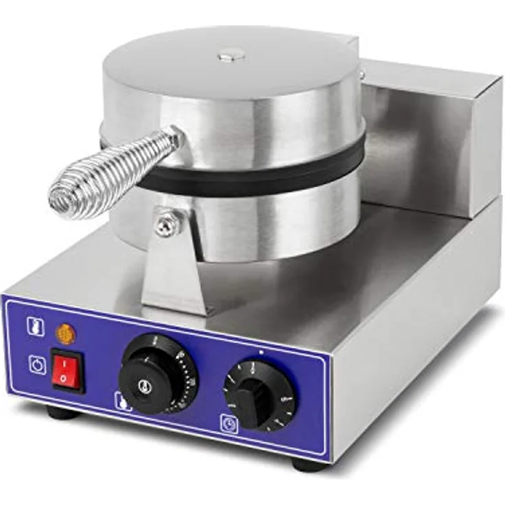 vertes Waffeleisen Belgische Waffel Maker 1000W, Edelstahl mit Timer, stufenloser Temperatureinstellung 50-300°C, Antihaftbeschichtung, 4 rutschfeste Gummifüße